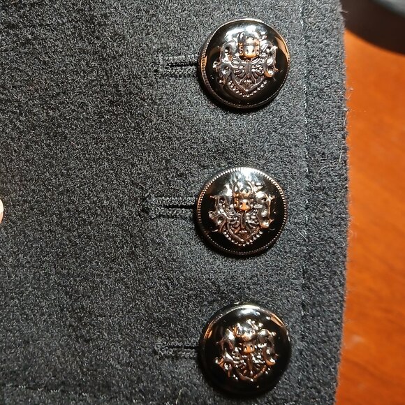 JESSICA SIMPSON Black Fitted Peacoat XSM- Like New. - Picture 6 of 8